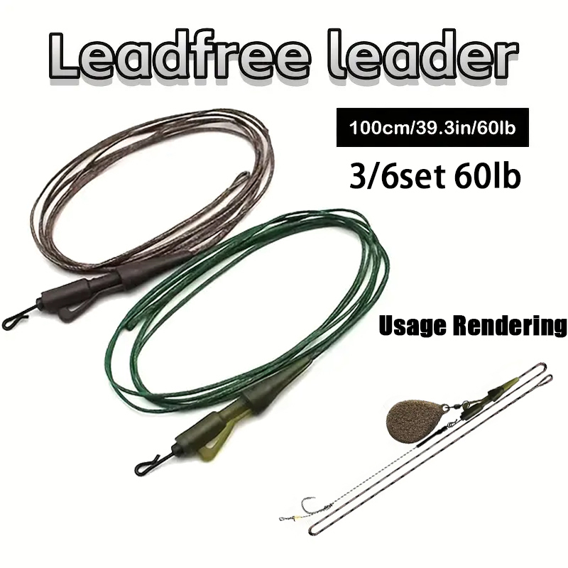3/6pc CarpCarp Fishing Line Re - Leader Line recension och pris