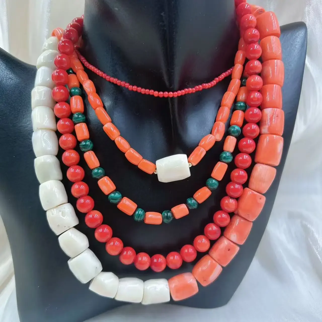 Orange Red Vintage Round Natur - Freshwater Line recension och pris