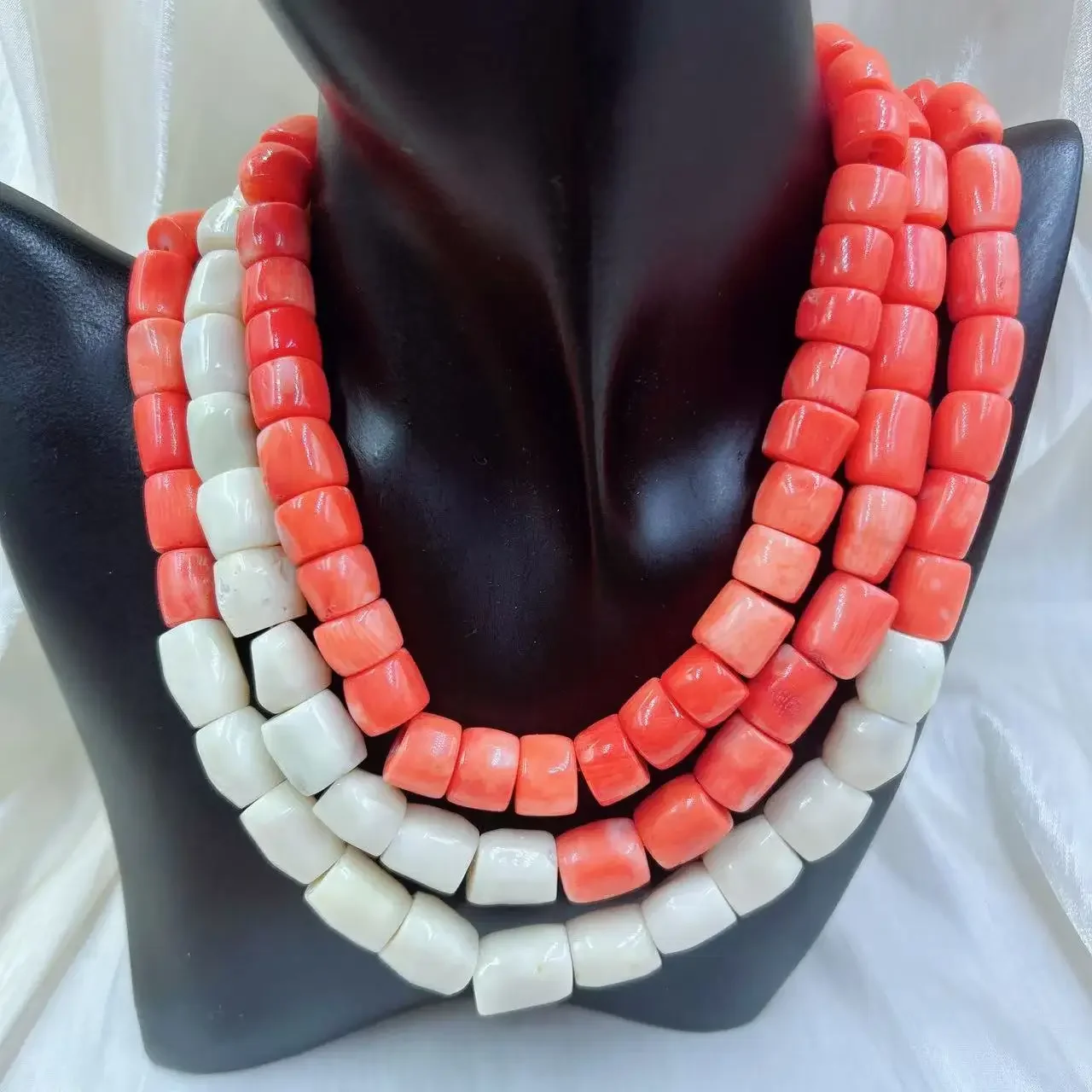 Orange Red Vintage Round Natur - Freshwater Line recension och pris